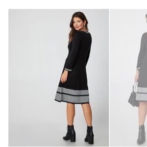 NWT LAURA FIT AND FLARE SWEATER DRESS SIZE L